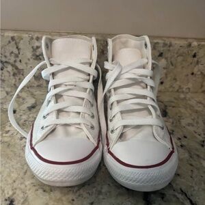 Converse Kids White and Red High-Top Sneakers